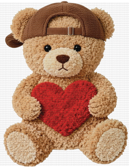 Love Teddy Boy Faux Yarn