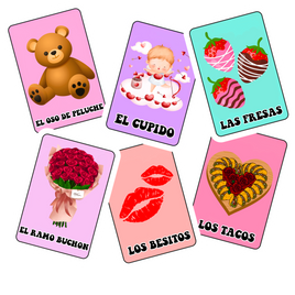 Valentine Loteria Cards