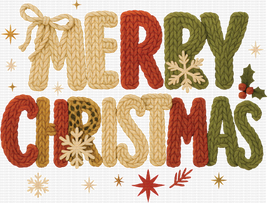 Merry Christmas Faux Yarn