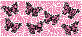 Pink Butterflies talavera UV Wrap