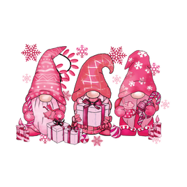 pink christmas gnomes