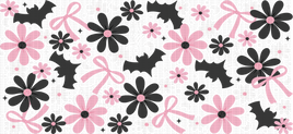 Pink Floral Bats UV Wrap