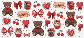 Red Bear And Bows UV WRAP