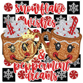 snowflake wishes faux embroidery