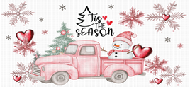 Tis The Season Pink Christmas Truck UV Wrap