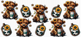 Western Highland Cow Coffee UV Wrap