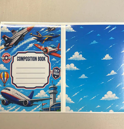 Airplane notebook cover