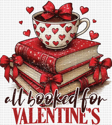 All Booked For Valentines Distressed