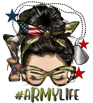 Army Life Messy bun