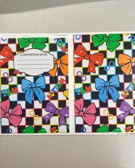 Autism bows notebook cover
