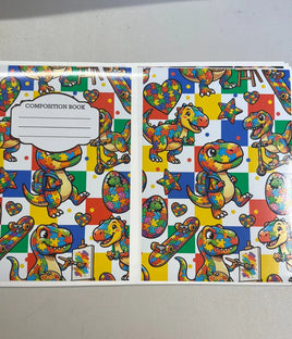 Autism Dino notebook cover
