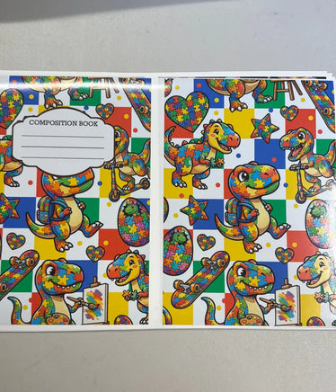 Autism Dino notebook cover