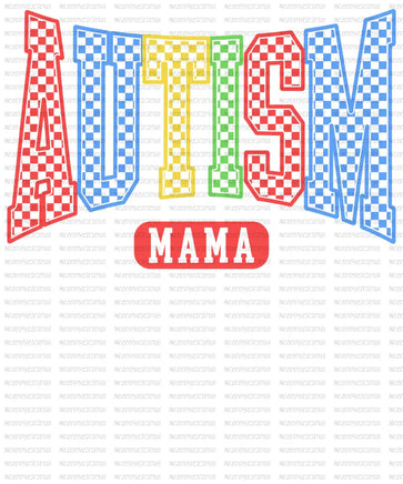 Autism Mama Checkered