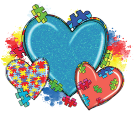 Autism puzzle hearts