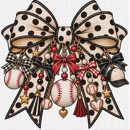 Baseball vibes bow