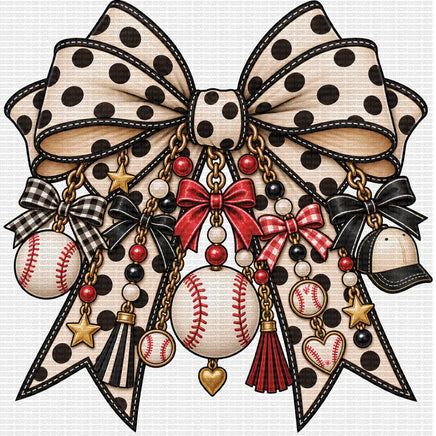 Baseball vibes bow