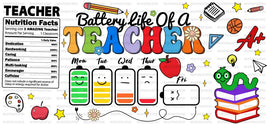Battery life of a teacher UV Wrap