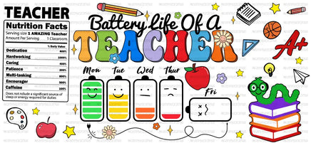 Battery life of a teacher UV Wrap