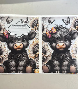 Black Highland Notebook Cover