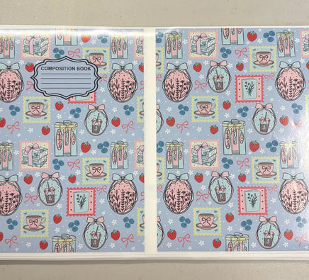 Blue Bookish Notebook Cover