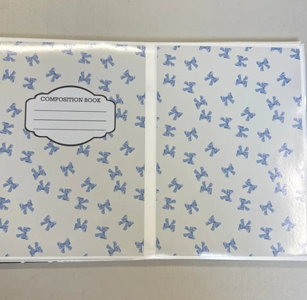 Blue Bows Notebook Cover