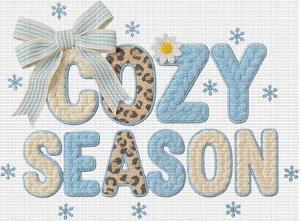 Blue Cozy Season Faux Yarn