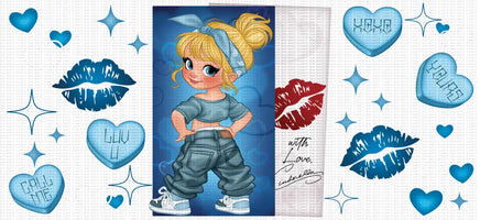 Blue Princess Love UV Wrap