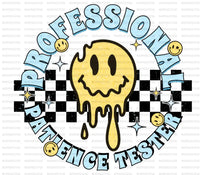 Blue Professional Patience Tester DTF - Pocket 4in