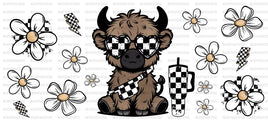 Boujee Cow Checkered UV Wrap