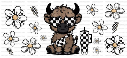 Boujee Cow Checkered UV Wrap