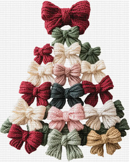 Bows Christmas Tree Faux Yarn