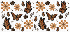 Brown Butterflies And Flowers UV Wrap