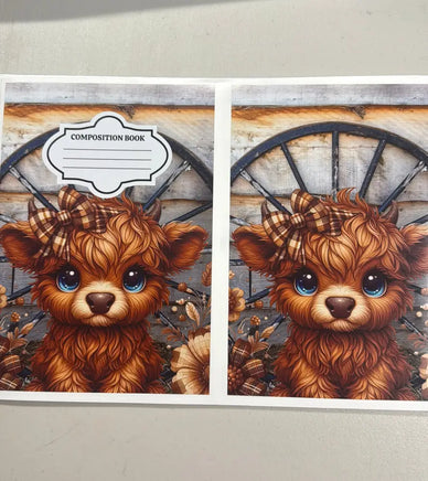 Brown Highland Notebook Cover