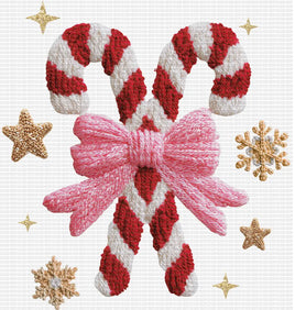 Candy Canes Faux Yarn