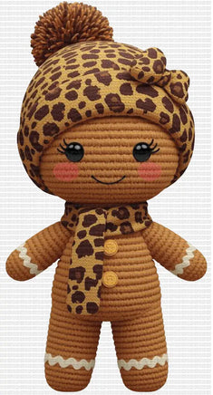 Cheetah Christmas Gingerbread Faux Yarn