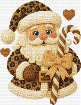 Cheetah Christmas Santa Faux Yarn