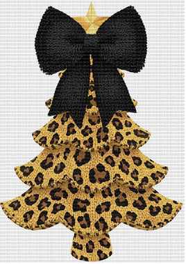 Cheetah Christmas Tree Faux Yarn