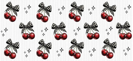 Cherries Checkered Bows UV Wrap