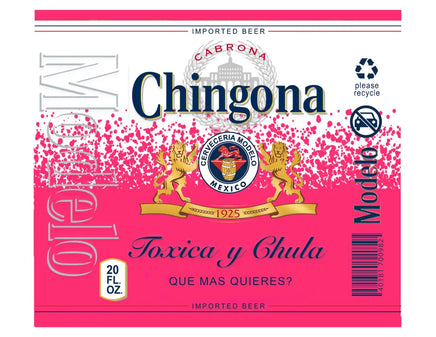 Chingona pink tumbler wrap
