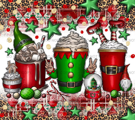 Christmas coffee tumbler wrap
