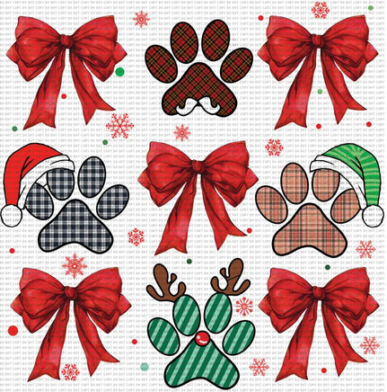 Christmas dog paws