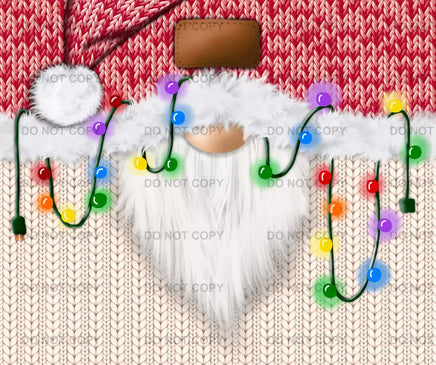 Christmas gnome lights tumbler wrap