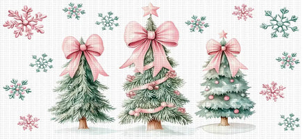 Christmas Trees Pink Bows UV Wrap