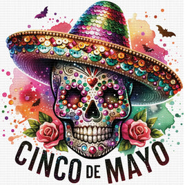 Cinco De Mayo Sugar Skull Sequin