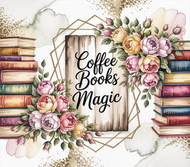 Coffee books magic tumbler wrap
