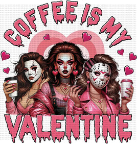 Coffee Is My Valentine Pink Girls
