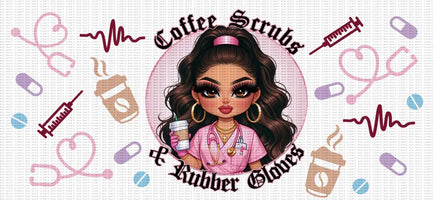 Coffee Scrubs and Rubber Gloves UV Wrap