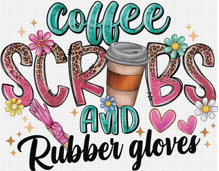 Coffee Scrubs And Ruber Gloves
