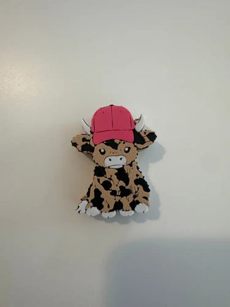 Cow Hot Pink Hat Straw topper