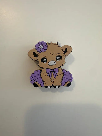 Cow Purple Tutu Straw topper